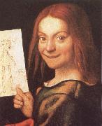 CAROTO, Giovanni Francesco Red-Headed Youth Holding a Drawing oil painting reproduction